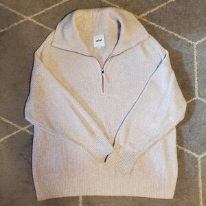 Aerie waffle quarter zip sweater